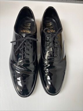 Brooks Brothers Black Patent Leather Lace-Up Oxfords